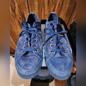 Blue suede Converse